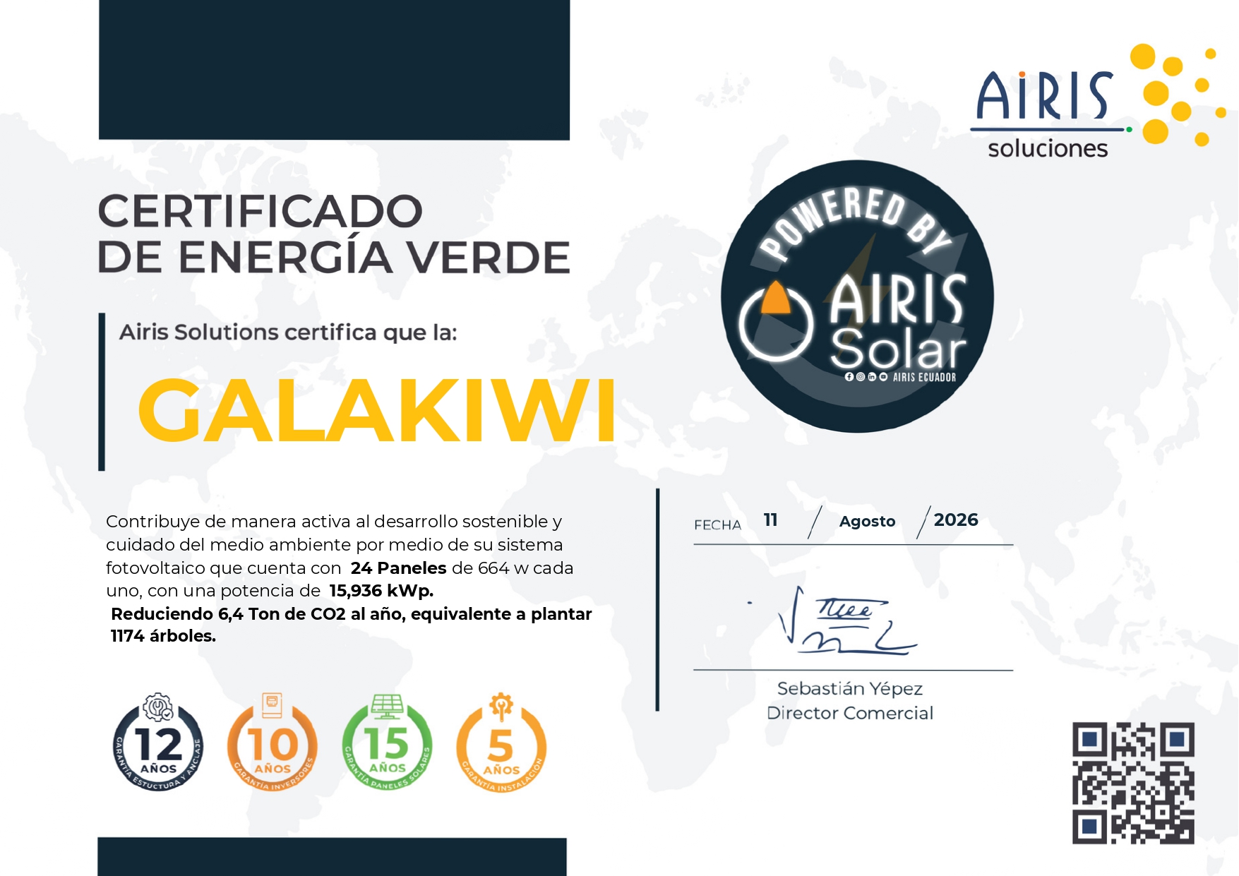Galakiwi Green Energy Certification